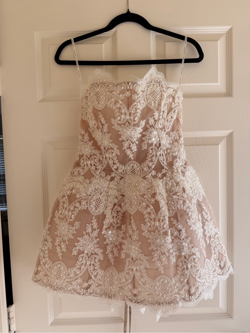 Bronx and Banco White Lace Mini Dress